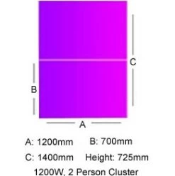 Unity Back To Back 1200W Compact Bench Desks -Home-Furniture 078580