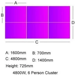 Unity Back To Back 1600W Compact Bench Desks -Home-Furniture 078584