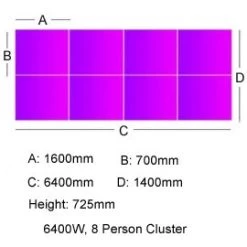 Unity Back To Back 1600W Compact Bench Desks -Home-Furniture 078585
