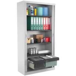 NEXT DAY Commerce II Steel Tambour Cupboards -Home-Furniture 081584