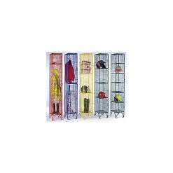 Coloured Wire Mesh Lockers