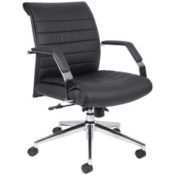 Identity Medium Back Leather Manager Chair -Home-Furniture 083404