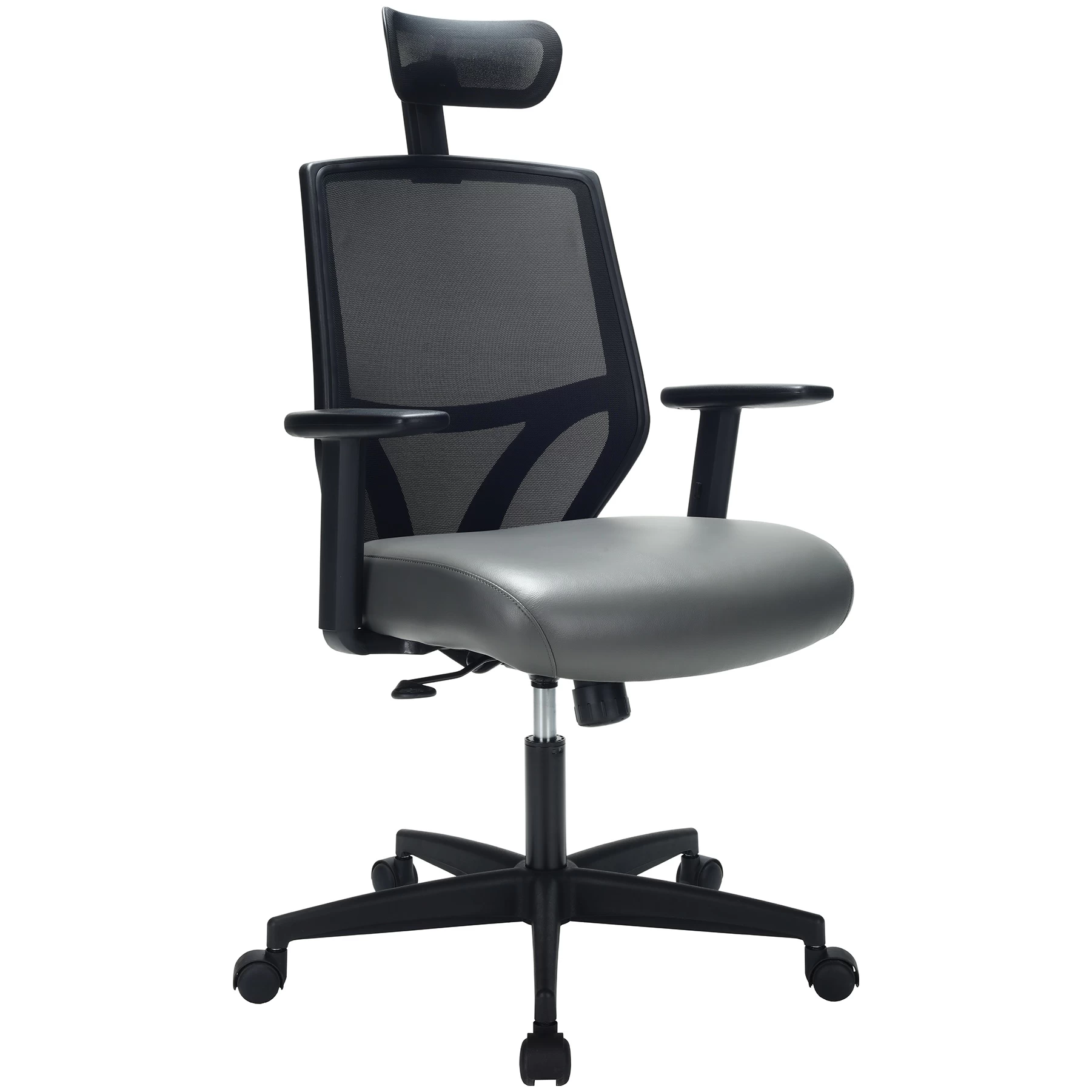 Impact Mesh Office Chair With Pocket Sprung Leather Seat