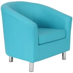 Collage Vinyl Tub Chairs With Metal Legs -Home-Furniture 085093