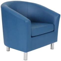 Collage Vinyl Tub Chairs With Metal Legs -Home-Furniture 085097