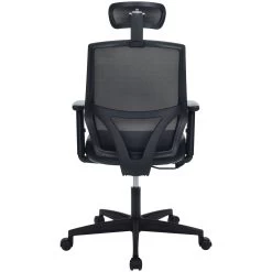 Impact Mesh Office Chair With Pocket Sprung Leather Seat -Home-Furniture 085139