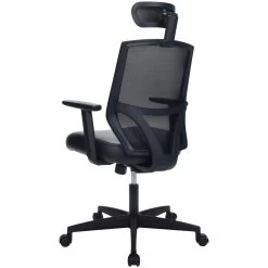 Impact Mesh Office Chair With Pocket Sprung Leather Seat -Home-Furniture 085140