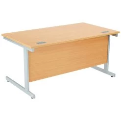 Commerce II Rectangular Desks With Single Fixed Pedestal -Home-Furniture 085366