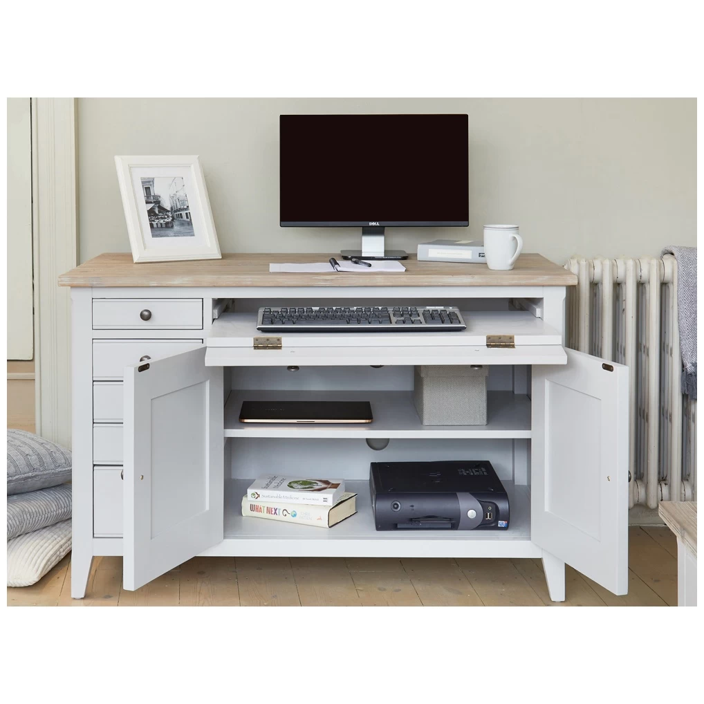 Autograph Solid Wood Computer Desk Hideaway 2 Autograph Solid Wood Computer Desk Hideaway - Image 2