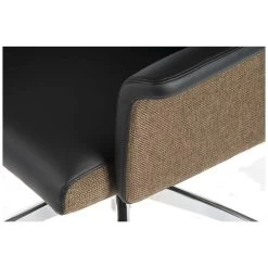 Elegance High Back Leather Look Executive Chair Black -Home-Furniture 085857