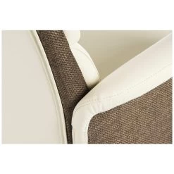 Elegance High Back Leather Look Executive Chair Cream -Home-Furniture 085860