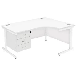 Commerce II Ergonomic Desks With Fixed Pedestal -Home-Furniture 086891