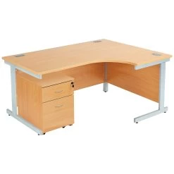 Commerce II Ergonomic Desks With Mobile Pedestal