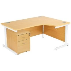 Commerce II Ergonomic Desks With Mobile Pedestal -Home-Furniture 086900