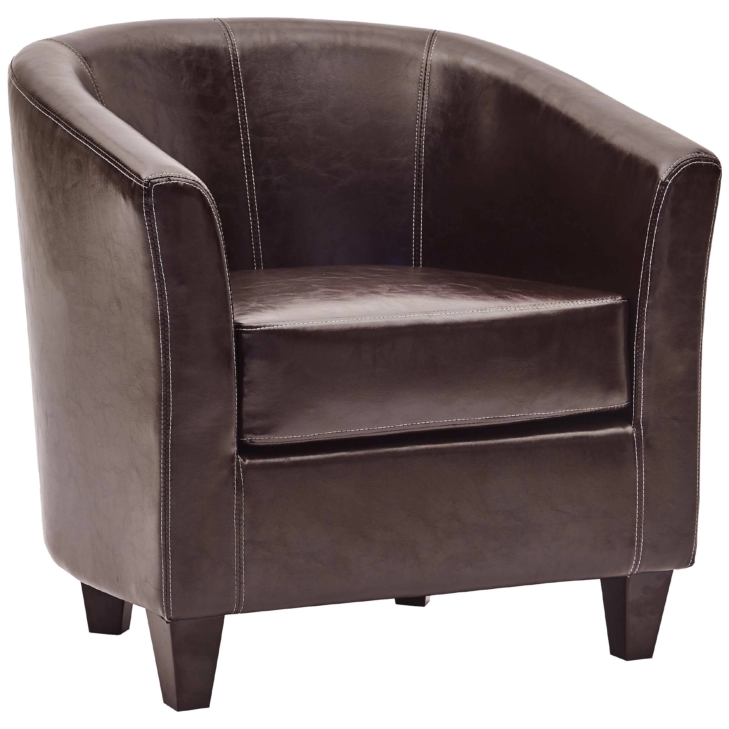 Paisley Bonded Leather Tub Chair 1 Paisley Bonded Leather Tub Chair