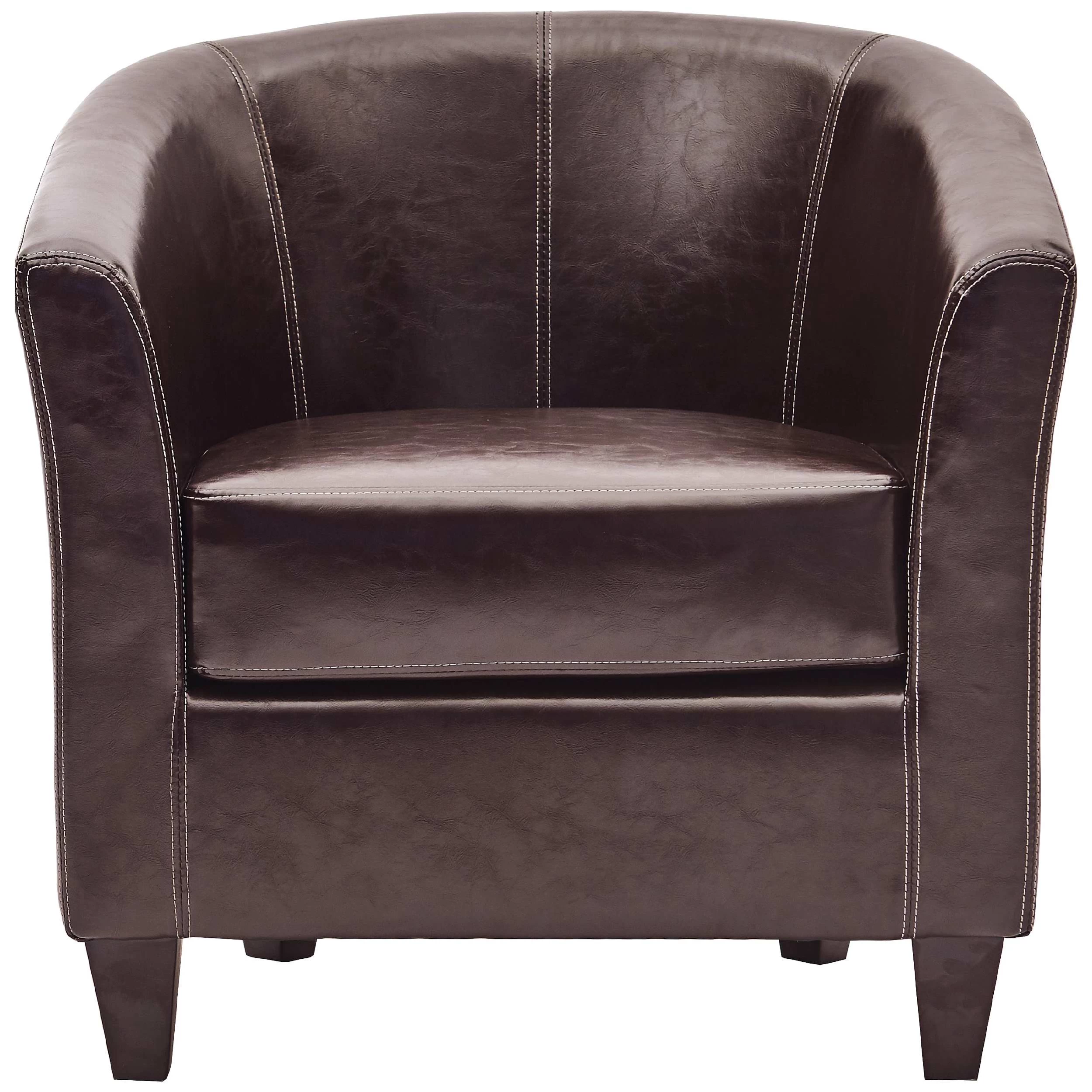 Paisley Bonded Leather Tub Chair 2 Paisley Bonded Leather Tub Chair - Image 2