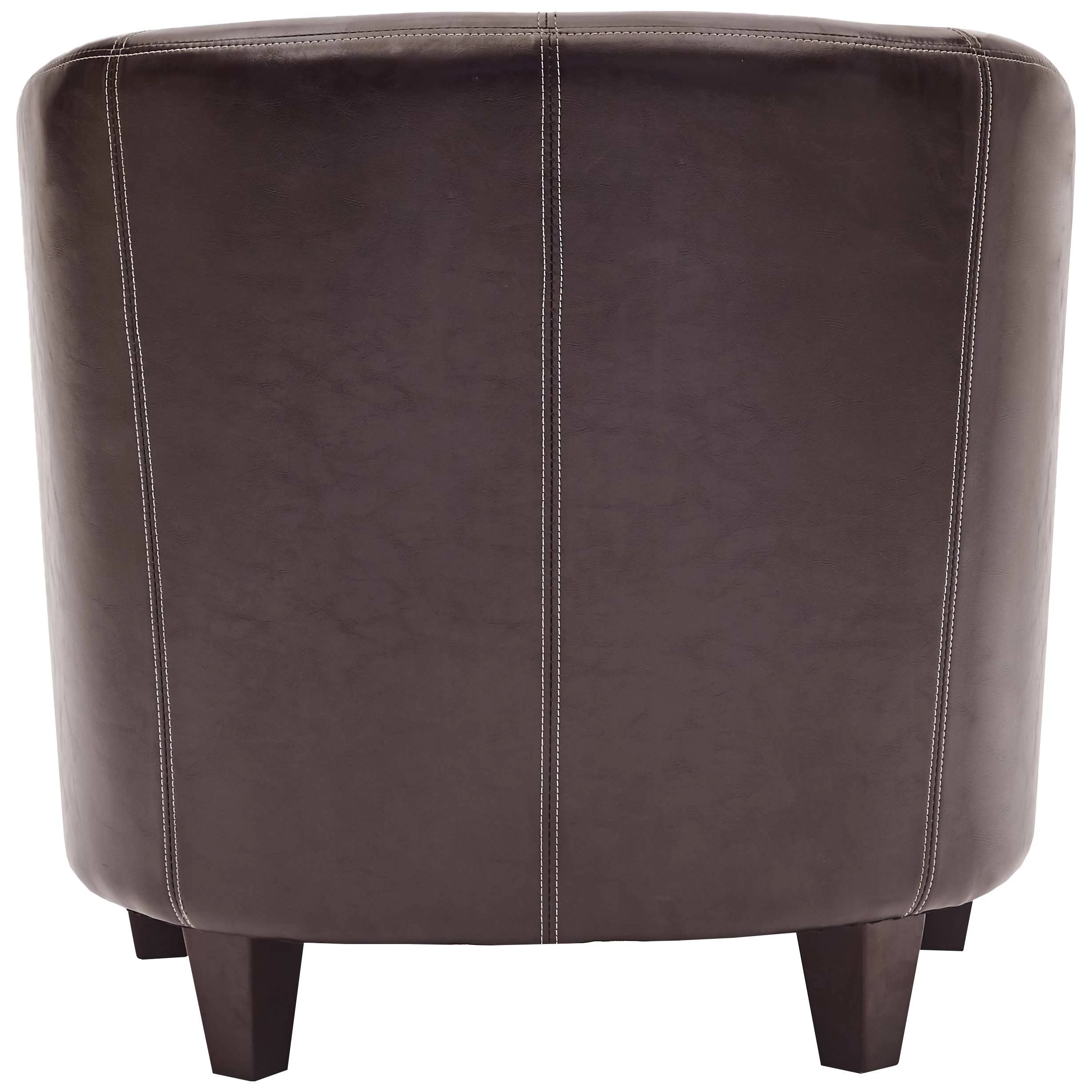 Paisley Bonded Leather Tub Chair 4 Paisley Bonded Leather Tub Chair - Image 4