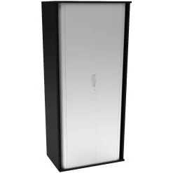 Eclipse Essential Black Tambour Cupboards -Home-Furniture 089305