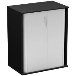 Eclipse Essential Black Tambour Cupboards -Home-Furniture 089308