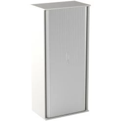 Vogue Essential White Tambour Cupboards -Home-Furniture 089362