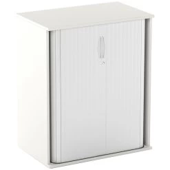 Vogue Essential White Tambour Cupboards -Home-Furniture 089363