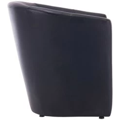 Brighton Black Bonded Leather Tub Chair -Home-Furniture 089415
