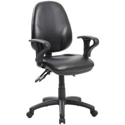 Comfort Ergo 3-Lever Leather Operator Chairs -Home-Furniture 089895