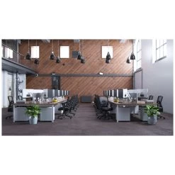 NEXT DAY InterAct Sliding Top Back To Back 6 Person Bench Desks -Home-Furniture 089978