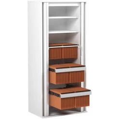 Vogue Essential White Tambour Cupboards -Home-Furniture 090526