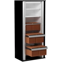 Eclipse Essential Black Tambour Cupboards -Home-Furniture 090527