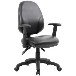Comfort Ergo 3-Lever Leather Operator Chairs -Home-Furniture 090862