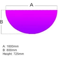 NEXT DAY Unite II Semi Circular Chrome Tubular Leg Tables -Home-Furniture 092404