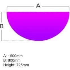 NEXT DAY Unite Plus Semi-Circular Flip Top Table -Home-Furniture 092442