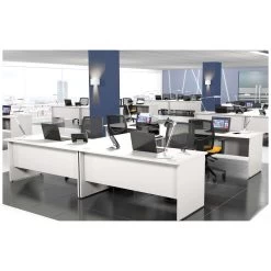 NEXT DAY Solar Rectangular Panel End Desks With Single Fixed Pedestal -Home-Furniture 093551