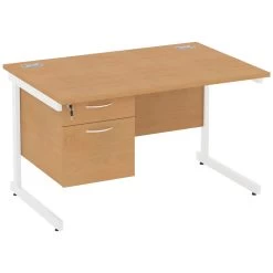 NEXT DAY Solar Rectangular Cantilever Desks With Single Fixed Pedestal -Home-Furniture 093552