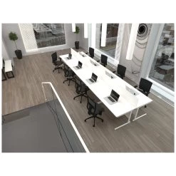 NEXT DAY Solar Rectangular Cantilever Desks With Desk High Pedestal -Home-Furniture 093573