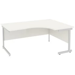 NEXT DAY Vogue White Ergonomic Cantilever Desks -Home-Furniture 093661