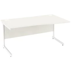 NEXT DAY Vogue White Wave Cantilever Desks
