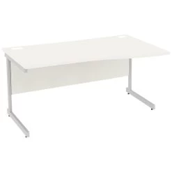 NEXT DAY Vogue White Wave Cantilever Desks -Home-Furniture 093665