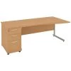 NEXT DAY Solar Wave Cantilever Desks With Desk High Pedestal