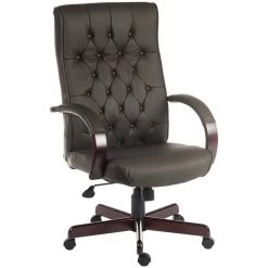 Warwick Traditional Leather Faced Manager Chair -Home-Furniture 096450