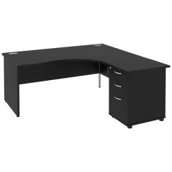 Special Offer - NEXT DAY Eclipse Black Panel End Combi Desks