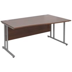 Malbec II Walnut Cantilever Wave Desks