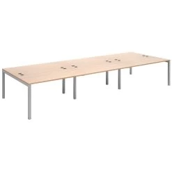 Parallel Triple Back To Back Bench Desk