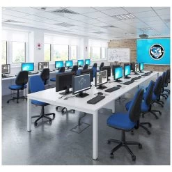 Next Day Parallel Triple Back To Back Bench Desk -Home-Furniture 100190