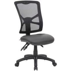 Comfort Ergo 3-Lever Mesh And Leather Operator Chair