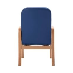 Oxford Wooden Frame Vinyl Reception Chair With Arms -Home-Furniture 101589