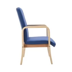 Oxford Wooden Frame Vinyl Reception Chair With Arms -Home-Furniture 101591