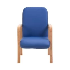 Oxford Wooden Frame Vinyl Reception Chair With Arms -Home-Furniture 101592