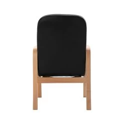 Oxford Wooden Frame Vinyl Reception Chair With Arms -Home-Furniture 101595